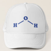Casquette Formule chimique moléculaire de l'eau (Devant)