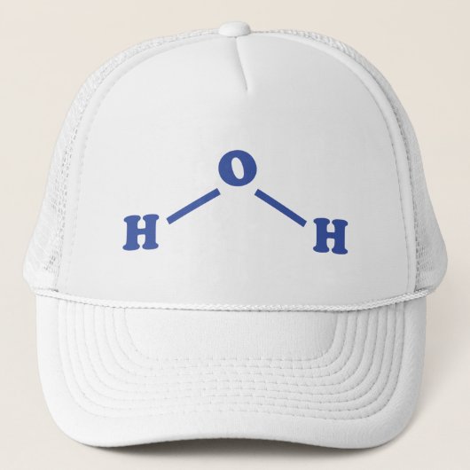 Casquette Formule chimique moléculaire de l'eau (Devant)