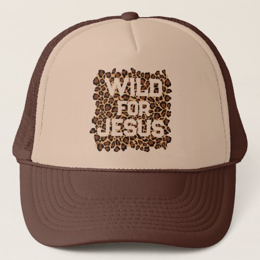 Casquette Fou pour Jésus - Imprimé Léopard (Devant)