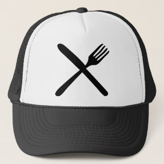 Casquette fourche à couverts et couteau croisés