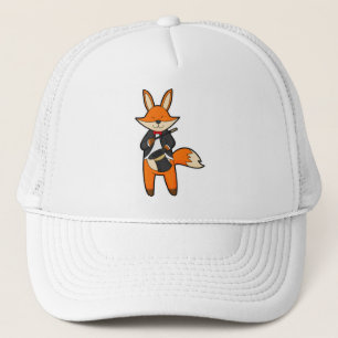 Casquette Fox comme Magicien avec baguette magique et Casque