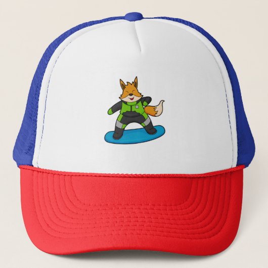 Casquette Fox en Snowboard avec Snowboard (Devant)