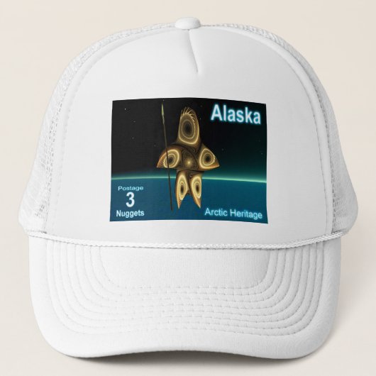 Casquette Fractal Inuit Hunter - Alaska Postage (Devant)