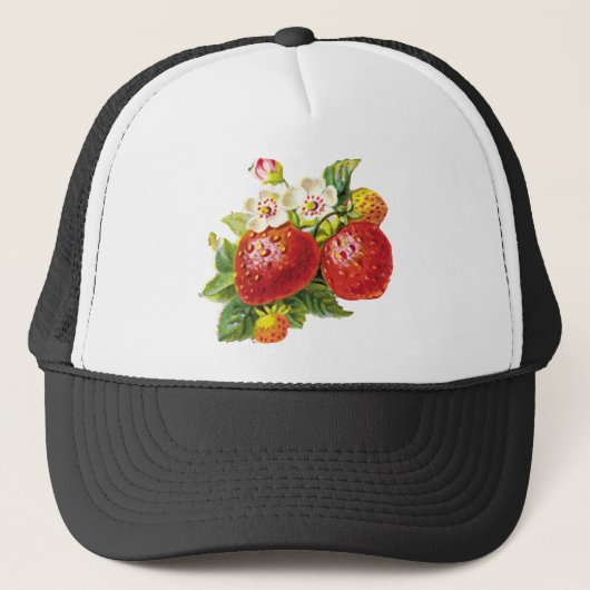 Casquette Fraise rétro (Devant)