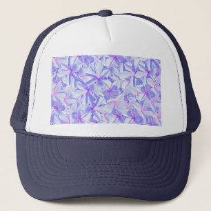 Casquette Frangipanis Moave Et Rose, Chapeau De Camion