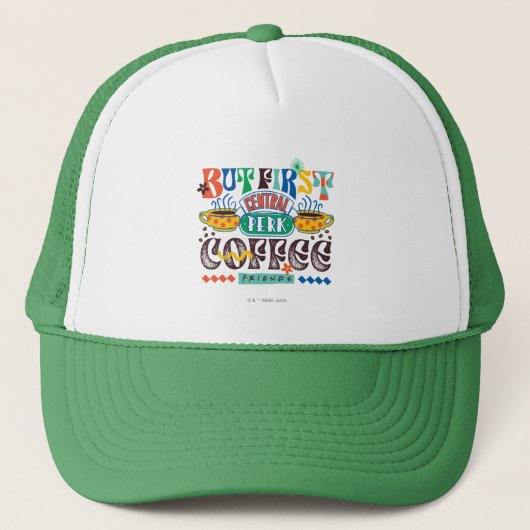 Casquette FRIENDS™ | But First Coffee Vibrant Graphic (Devant)