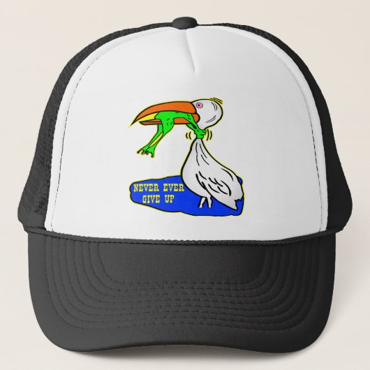 Casquette Frog Choquant Oiseau jamais renoncer (Devant)