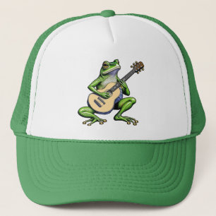 Casquette Frog drôle Jouer de la guitare