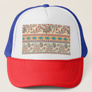 Casquette Frontières florales indiennes Motif sans joint