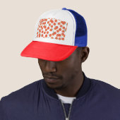 Casquette Fruits de pêche, motif d'été. (En situation)