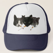 Casquette Fumer les chats à la cigarette (Devant)