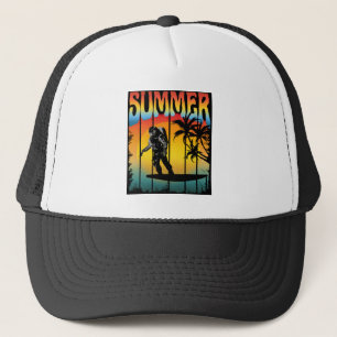 CASQUETTE FUN AMUSANT ASTRONAUTE SOLEIL COUCHANT