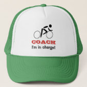 Casquette Fun cycling coach custom name (Devant)