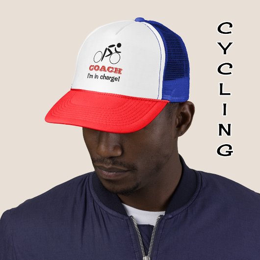 Casquette Fun cycling coach custom name
