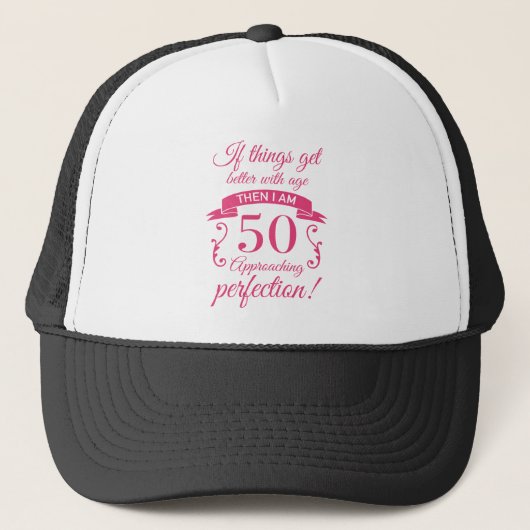 Casquette Funny 50e anniversaire 'Perfection' (Devant)
