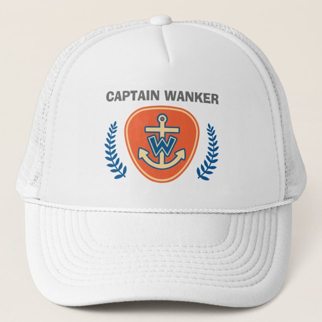 Casquette Funny "Captain Wanker" (Devant)