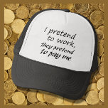 Casquette Funny cite des cadeaux blague contemporaine sarcas<br><div class="desc">Funny cite des idées cadeaux contemporaines de collègue chapeaux de camionneur de plaisanterie. Un cadeau de bâillon casquette pour tous ceux qui aiment l'humour. Casquette de typographie noir et blanc parfait pour un éléphant blanc ou une Père Noël secrète au travail.</div>