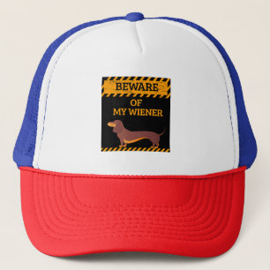 Casquette Funny Dachshund Amoureux des chiens Méfiez-vous de