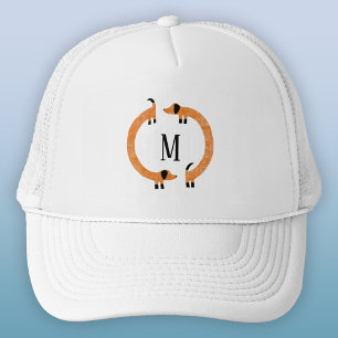 Casquette Funny Dachshund Sausage Dog Monogram