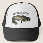 Casquette Funny Fishing Catfish Here Kitty Kitty (Devant)
