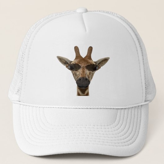 Casquette Funny Giraffe Incognito With Trendy Sunglasses (Devant)