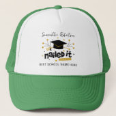Casquette Funny Grad 2023 L'a cloué Graduation Personnalisée (Devant)