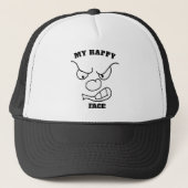 Casquette Funny Grumpy Emoji Trucker Hat | My Happy Face Cap (Devant)