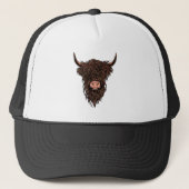 Casquette Funny Highland Cow Head (Devant)
