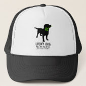 Casquette Funny Irish St. Patrick's Day Black Lab Lucky Dog (Devant)