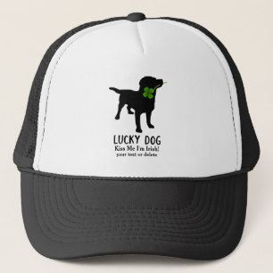 Casquette Funny Irish St. Patrick's Day Black Lab Lucky Dog