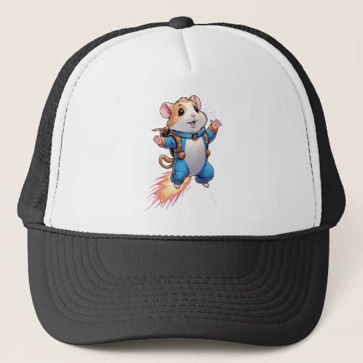 Casquette Funny Jetpack Hamster Cap | Cartoon Animal Hat (Devant)