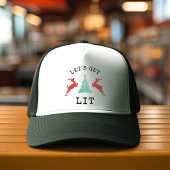 Casquette Funny LET'S GET LIT Christmas Alcohol Drinking