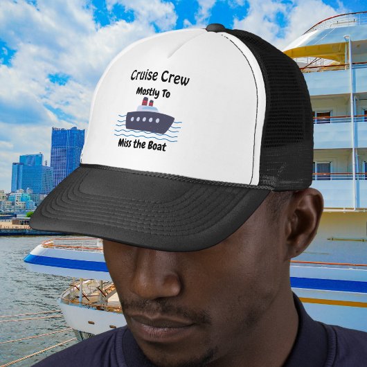 Casquette Funny Miss the Boat Black Personalize