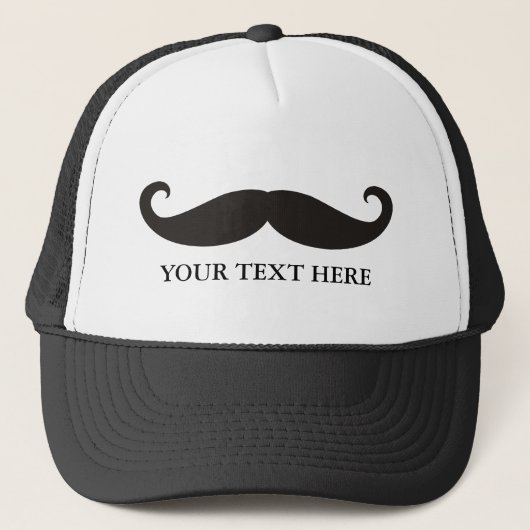 Casquette Funny Mustache / Schnurrbart + votre texte (Devant)