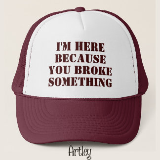 Casquette Funny Phrase Handyman Dad Joke Maroon