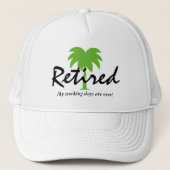 Casquette Funny retirement hat with palm tree logo (Devant)