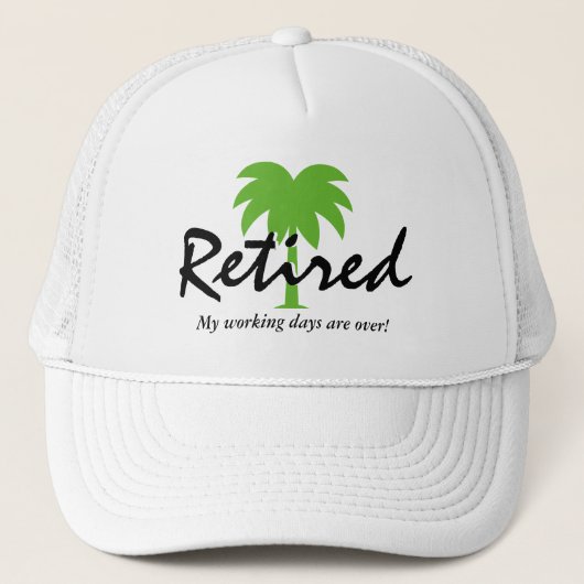Casquette Funny retirement hat with palm tree logo (Devant)