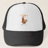 Casquette Funny Screaming Chicken F Caw F Humor (Devant)