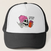 Casquette Funny Skeleton Casquette" : Café & os (Devant)