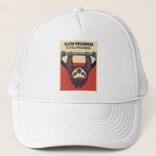 Casquette Funny Sloth Gym Motivation Poster - Slow Progress