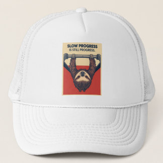 Casquette Funny Sloth Gym Motivation Poster - Slow Progress