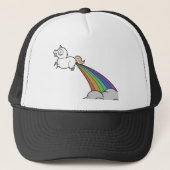 Casquette Funny Unicorn Pooping Rainbows (Devant)
