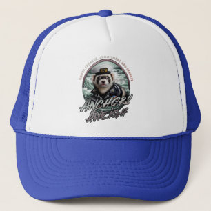 Casquette Furet en tenue de marin et En avant les ancres