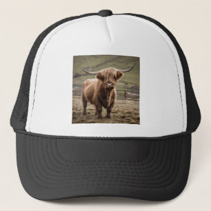 Casquette **"Furry Majesty : The Woolly Brown Highland Cow"*