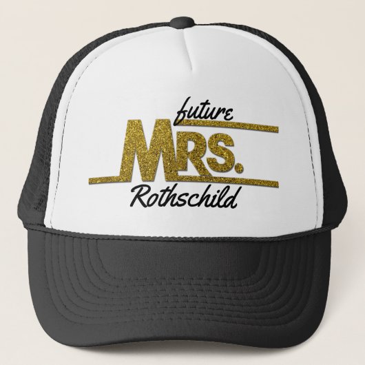 Casquette Futur mariage NOMMÉ de jeune mariée de Mme (Devant)