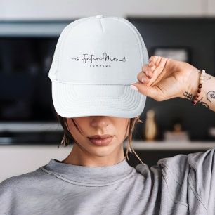Casquette Futur mignon Mme Script Coeur Cercle Mariage perso