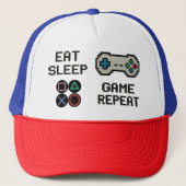 Casquette Gaming Trucker Hat – Pixel Art Gamer Snapback (Devant)