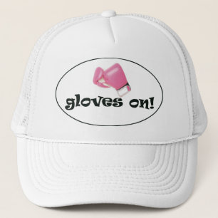 Casquette Gants dessus ! Gants de boxe de rose en pastel