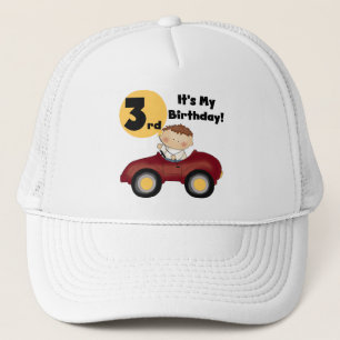 Casquette Garçon en voiture rouge 3e anniversaire T-shirts e