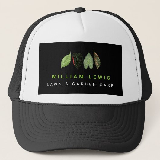 Casquette Garden Lawn Care Landscaping Feuille Business Logo (Devant)